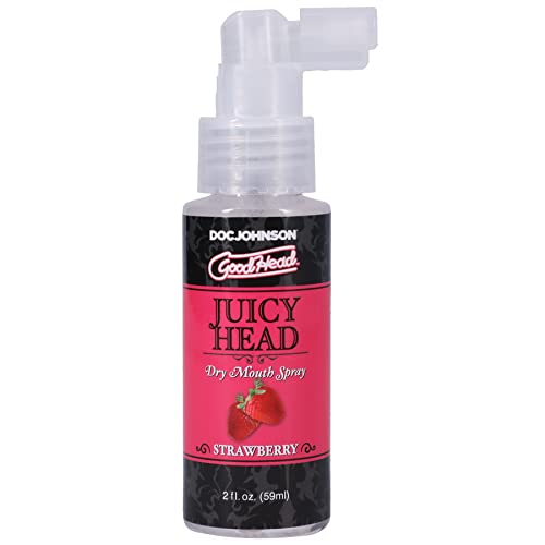 Doc Johnson GoodHead - Wet Head - Dry Mouth Spray - Instantly Moisturize Your Mouth - Sweet Strawberry - 2 fl. oz.(59 ml)